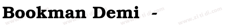 Bookman Demi字体字体转换